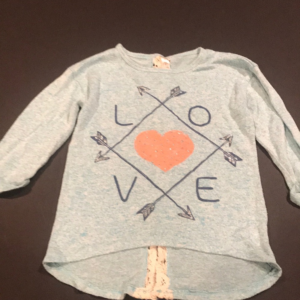 Girls Mint Love Sweater